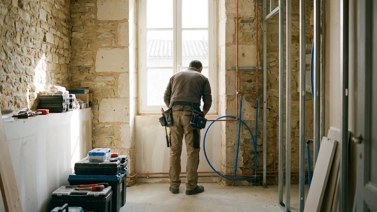 Rénovation de la plomberie d’une salle de bain dans un appartement ancien de Saint-Mandé